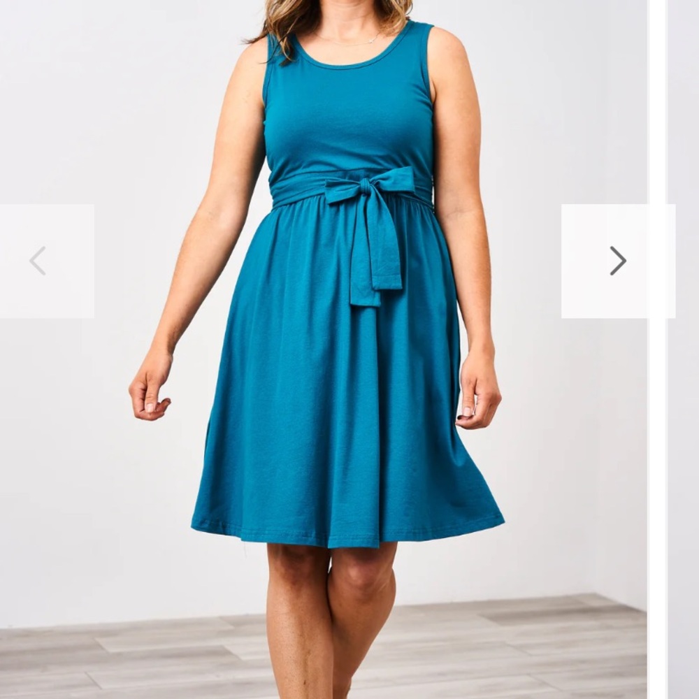Latched Mama Sunkissed Nursing Sundress - Teal- Large